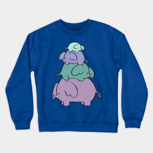 Cute Elephant Stack Crewneck Sweatshirt